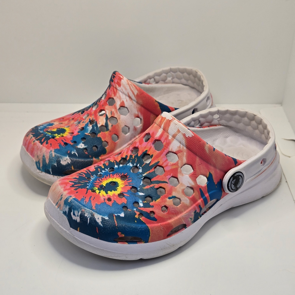 Comfortable Joybees Slip-On Clogs Girls' Tie-Dye Water Shoes Size 10 11